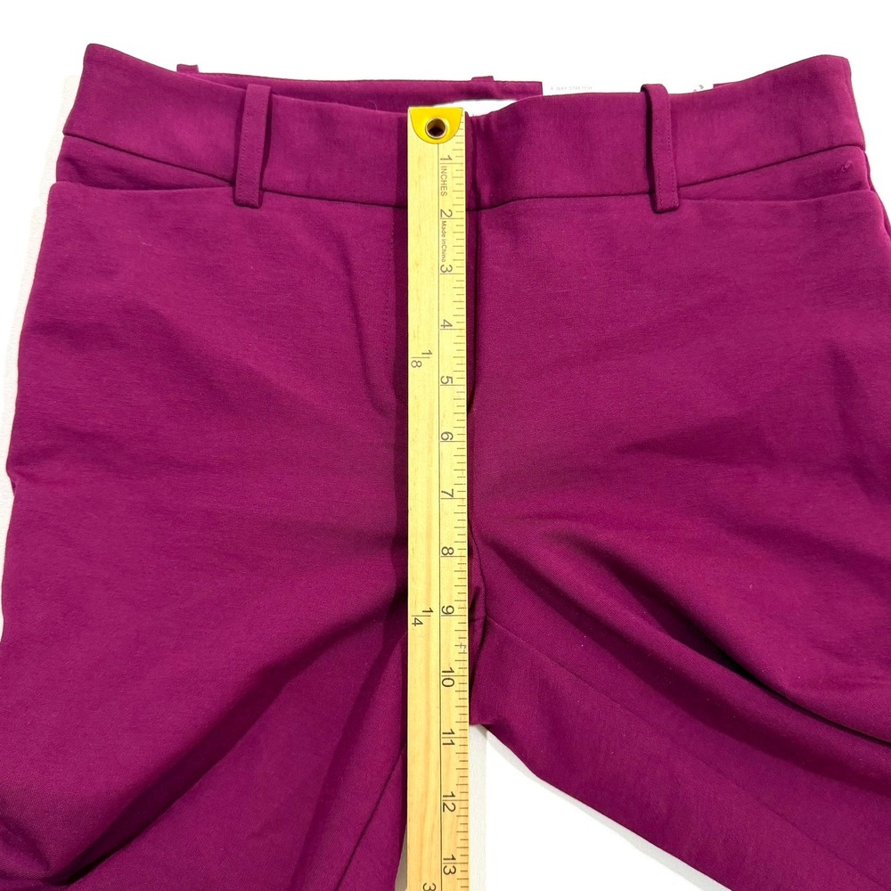 Liz Claiborne Emma Slim Leg Ankle Pants 4-Way Stretch Wild Cherry Womens 2P NWT - Picture 9 of 16